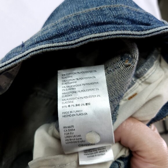 We the Free People Distress Jeans Women’s 27 Skinny Button Fly Cropped - Picture 7 of 13